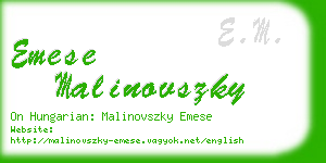 emese malinovszky business card